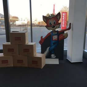 PRIME Selfstorage Fuchs mit Kisten